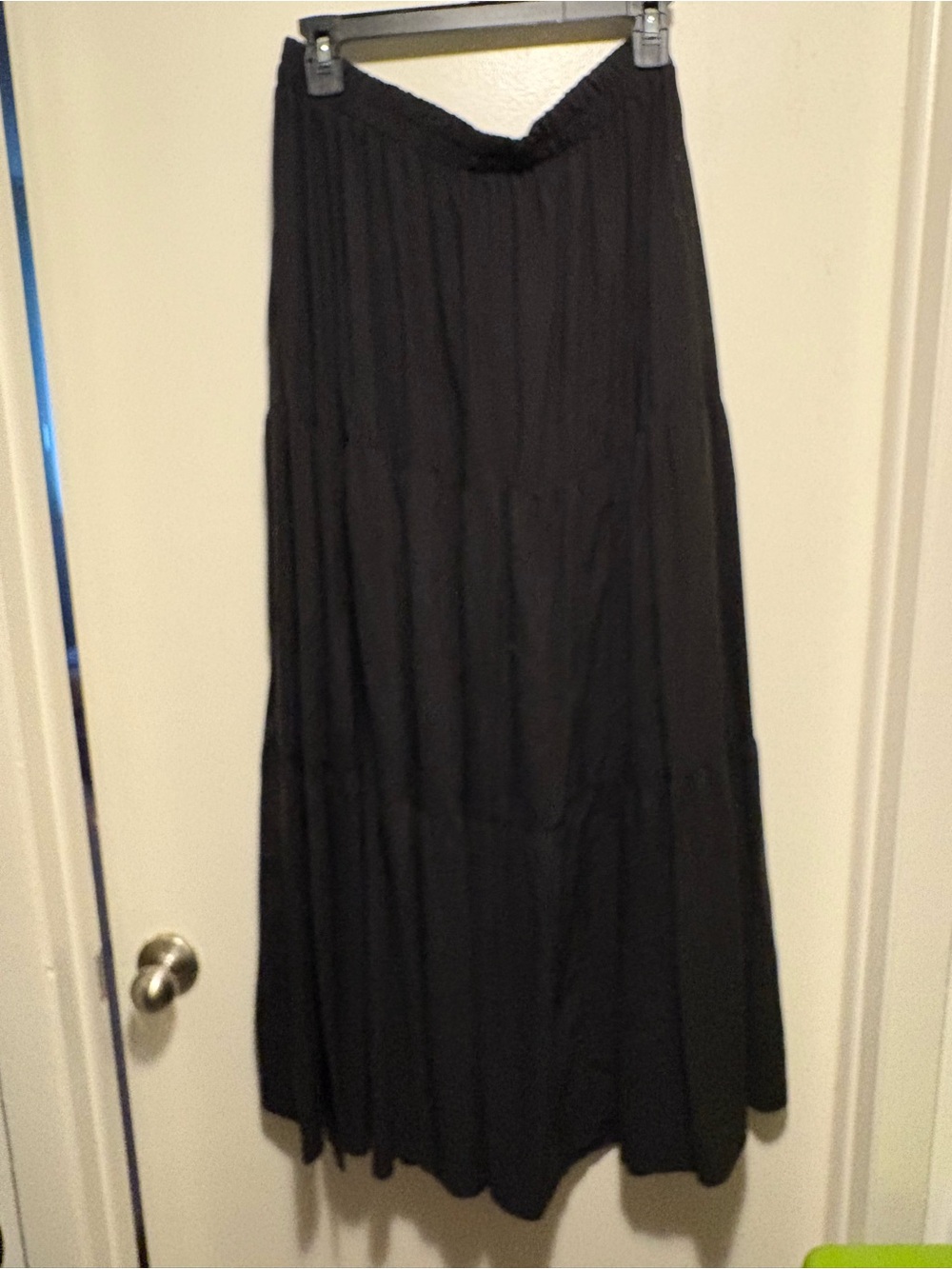 Classic Black Maxi Skirt - Timeless Tiered Design
